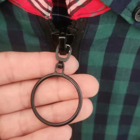 Tango Hotel Tartan Long Sleeve Plaid Shirt Black/green size MEDIUM - Picture 9 of 11